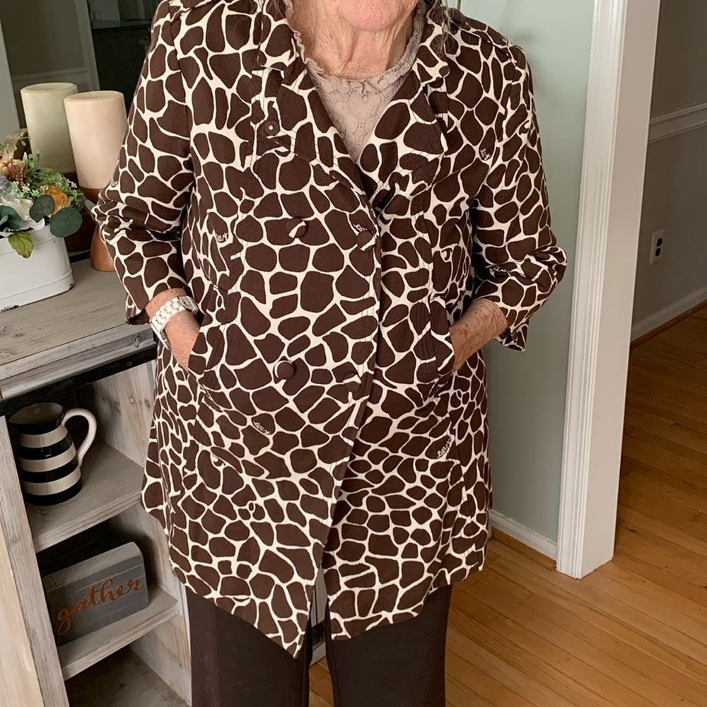 Lilly Pulitzer Giraffe Print Jacket Size 8